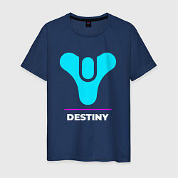 Мужская футболка Символ Destiny в неоновых цветах