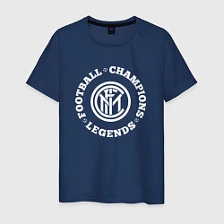 Мужская футболка Символ Inter и надпись Football Legends and Champi
