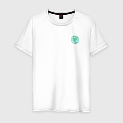 Мужская футболка Save the earth эко дизайн карадашом с маленькой пл