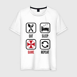 Мужская футболка Eat Sleep Resident Evil Repeat