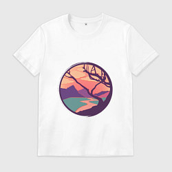 Мужская футболка Оранжевое небо