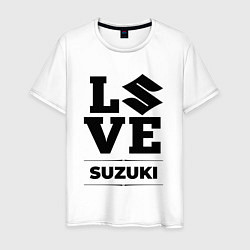 Футболка хлопковая мужская Suzuki Love Classic, цвет: белый
