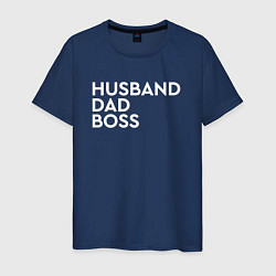 Мужская футболка Husband, dad, boss