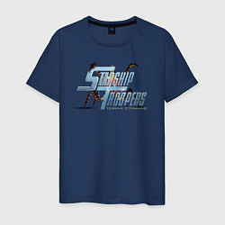 Мужская футболка Starship Troopers жук на заднем плане логотипа