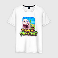 Мужская футболка My singing monsters мамунт и зерномех