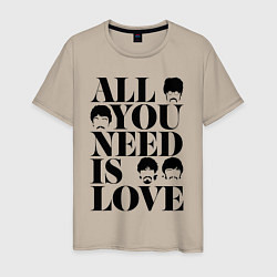 Мужская футболка ALL YOU NEED IS LOVE THE BEATLES