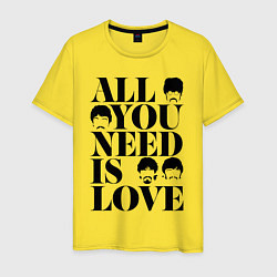 Мужская футболка ALL YOU NEED IS LOVE THE BEATLES