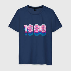 Мужская футболка 1988 Год Ретро Неон