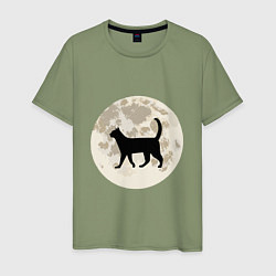Мужская футболка Лунная кошечка