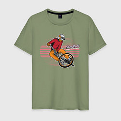 Мужская футболка Велосипедист - экстрим