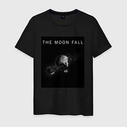 Футболка хлопковая мужская The Moon Fall Space collections, цвет: черный