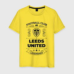 Футболка хлопковая мужская Leeds United: Football Club Number 1 Legendary, цвет: желтый