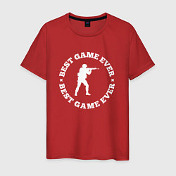 Мужская футболка Символ Counter Strike и круглая надпись Best Game