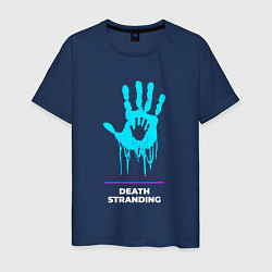 Мужская футболка Символ Death Stranding в неоновых цветах