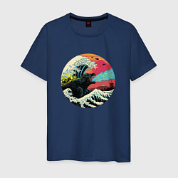 Мужская футболка Hokusai Kaiju