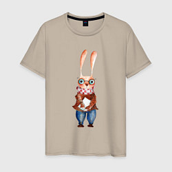 Мужская футболка Кролик в очках