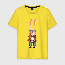 Мужская футболка Кролик в очках