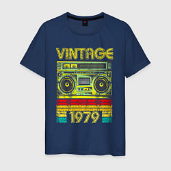 Мужская футболка Винтаж 1979 аудиомагнитофон