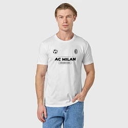 Футболка хлопковая мужская AC Milan Униформа Чемпионов, цвет: белый — фото 2
