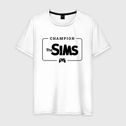 Мужская футболка The Sims Gaming Champion: рамка с лого и джойстико