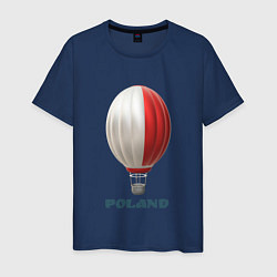 Мужская футболка 3d aerostat Polish flag