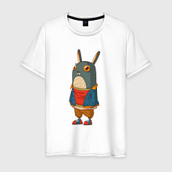 Мужская футболка Забавный кролик