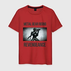 Футболка хлопковая мужская Metal Gear Rising: Revengeance - Raiden, цвет: красный