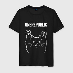 Мужская футболка OneRepublic Рок кот One Republic