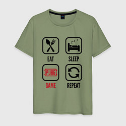 Мужская футболка Eat Sleep PUBG Repeat