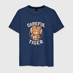 Мужская футболка Careful Im a Tiger