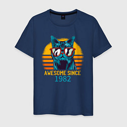 Мужская футболка Потрясающе котэ с 1982 года