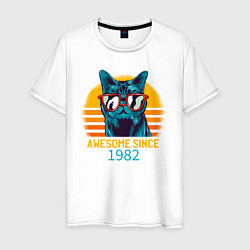 Мужская футболка Потрясающе котэ с 1982 года