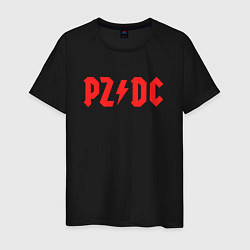 Футболка хлопковая мужская PZDC ACDC, цвет: черный