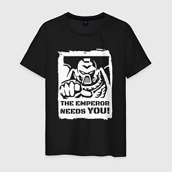 Мужская футболка Император нуждается в тебе! Белый постер