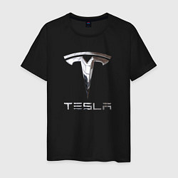 Мужская футболка Tesla Logo Тесла Логотип