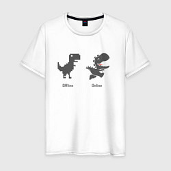 Мужская футболка Google Dinosaur оставайся на связи