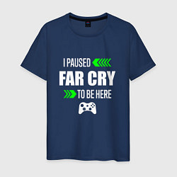 Мужская футболка I Paused Far Cry To Be Here с зелеными стрелками