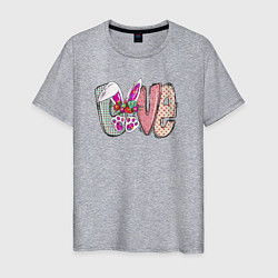Мужская футболка Буквы Love - детский стиль