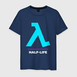 Мужская футболка Символ Half-Life в неоновых цветах