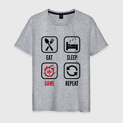 Мужская футболка Eat - Sleep - Final Fantasy - Repeat