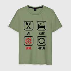 Мужская футболка Eat - Sleep - Final Fantasy - Repeat