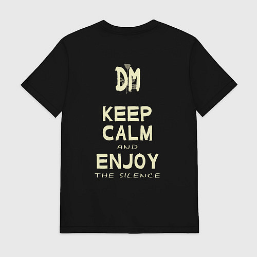Мужская футболка Keep Calm and Enjoy the Silence - Depeche Mode / Черный – фото 2