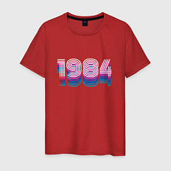 Мужская футболка 1984 Год Ретро Неон