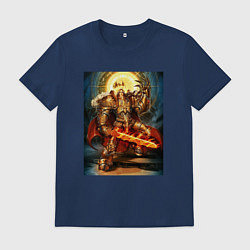 Футболка хлопковая мужская Император человечества, цвет: тёмно-синий