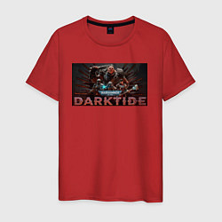 Футболка хлопковая мужская Warhammer 40000 Darktide, цвет: красный