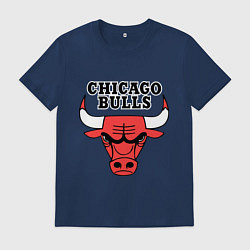 Футболка хлопковая мужская Chicago Bulls, цвет: тёмно-синий