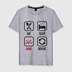 Мужская футболка Eat-Sleep-Hitman-Repeat