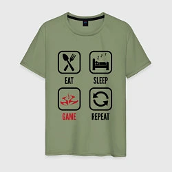 Мужская футболка Eat-Sleep-Hitman-Repeat