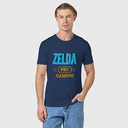 Футболка хлопковая мужская Игра Zelda pro gaming, цвет: тёмно-синий — фото 2