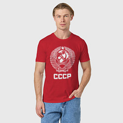 Футболка хлопковая мужская Герб СССР, цвет: красный — фото 2